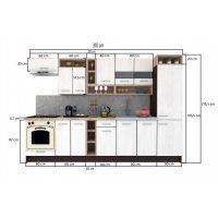 Bucatarie COSSY NEW 310 B2 Wenge / Decor K366